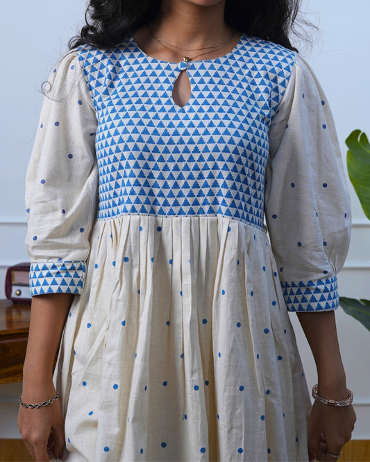 Blue Blossom Kurti