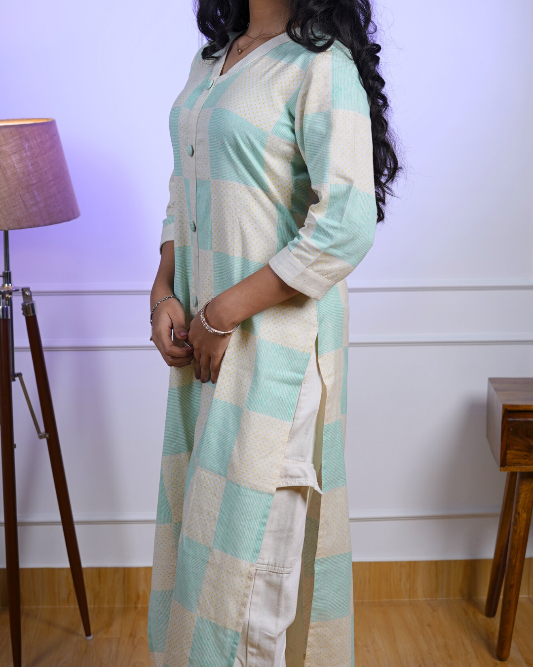 Checkered Glow Kurti