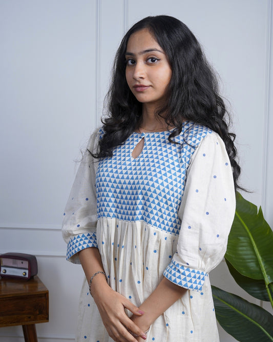 Blue Blossom  Kurti