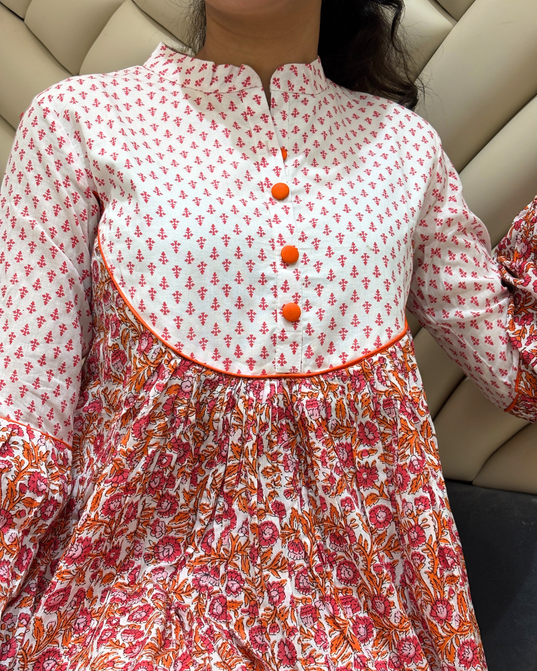 Crimson Bloom Kurti