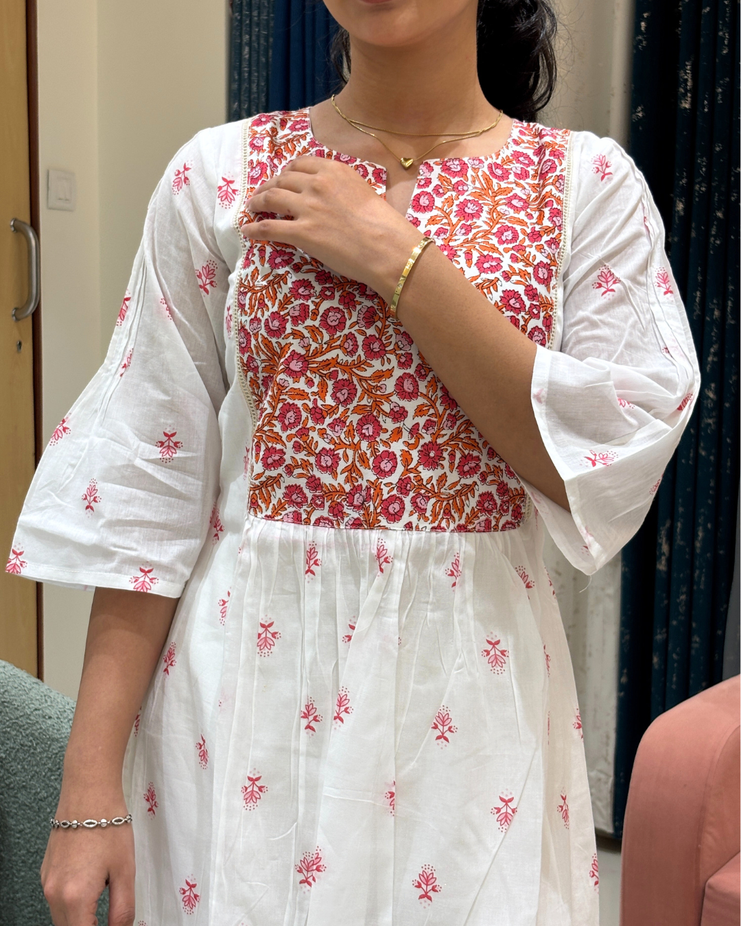 Rosé Charm Kurti
