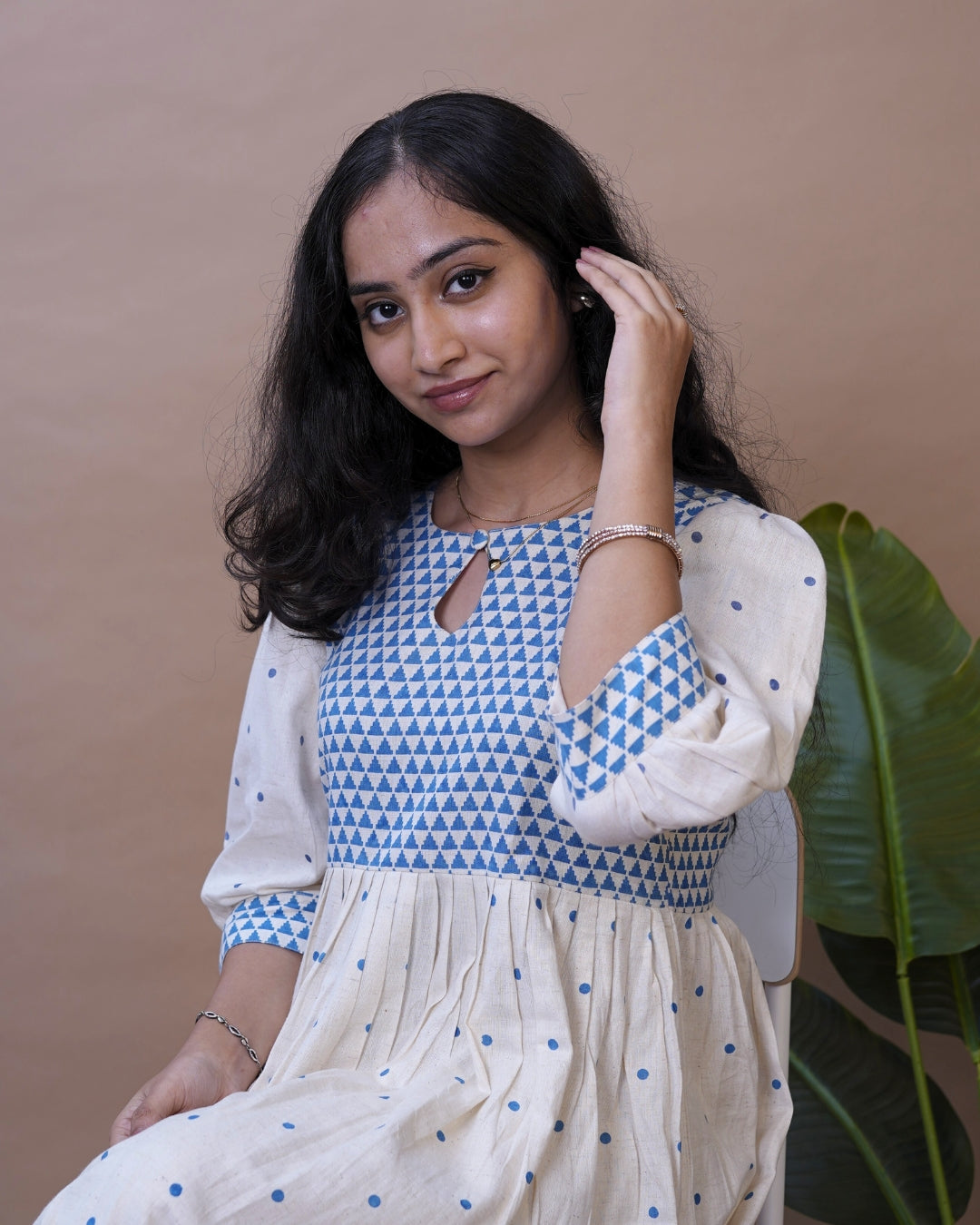 Blue Blossom  Kurti