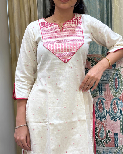 Blush Weave Kurti